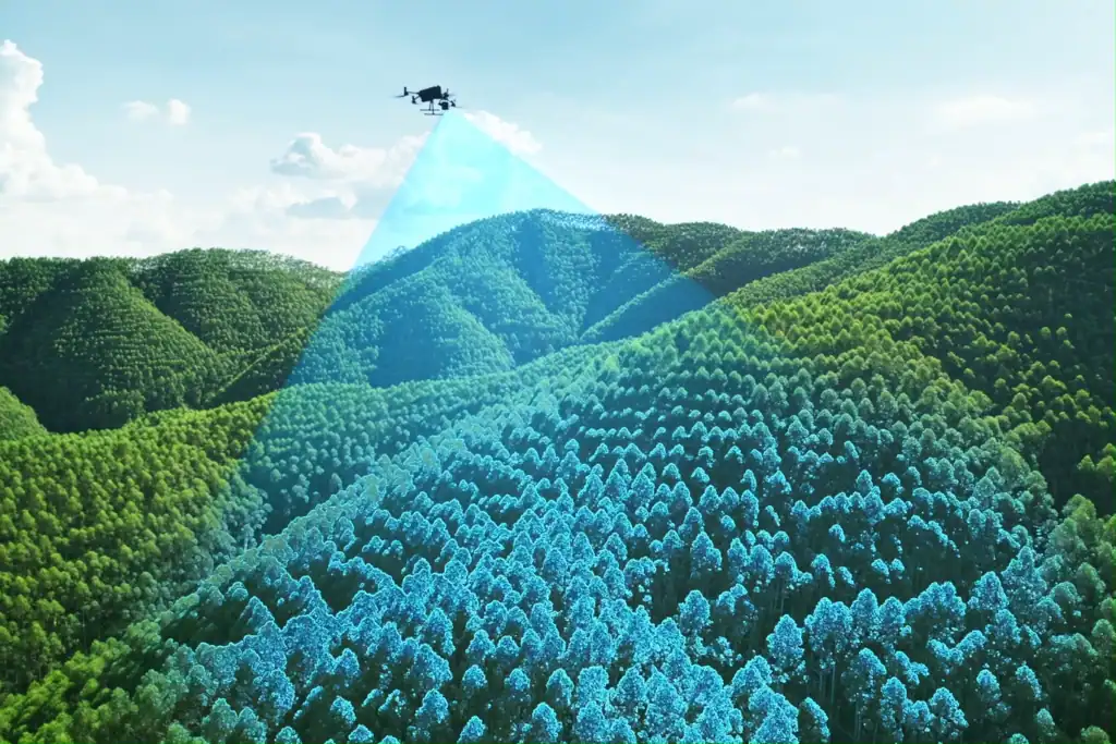 Die Zenmuse L3 bietet anpassbare Scanmodi, Pulsraten und Mehrfach-Returns.